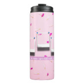 Gepersonaliseerde Moederdag Fotocollage Girly Pink Thermosbeker (Voorkant)