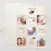 Gepersonaliseerde Moederdag fotokaart Feestdagenkaart (Voorkant / Achterkant)