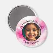 Gepersonaliseerde Moederdag-fotonaam Keepsake Magneet (Voorkant / Achterkant)