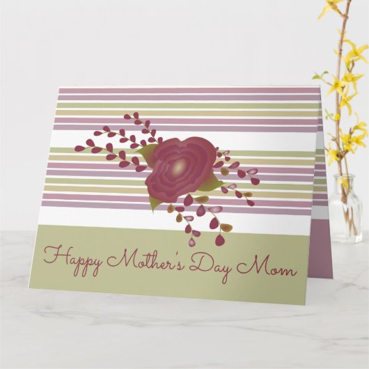 Gepersonaliseerde Moederdag gevouwen Kaart (Gele Bloem)