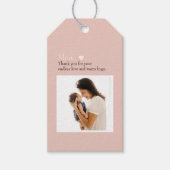 Gepersonaliseerde Moederdag Gift Label met Foto Cadeaulabel (Voorkant)