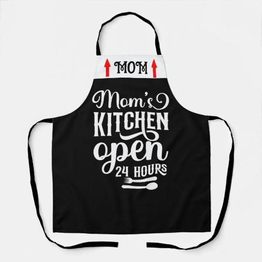 Gepersonaliseerde Moederdag Gift Unieke keuken Sch Schort (Voorkant)