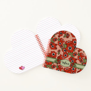Gepersonaliseerde Moederdag Heart Notitieboek