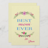 Gepersonaliseerde Moederdag-Kaart | Kaart voor bes (Voorkant / Achterkant)
