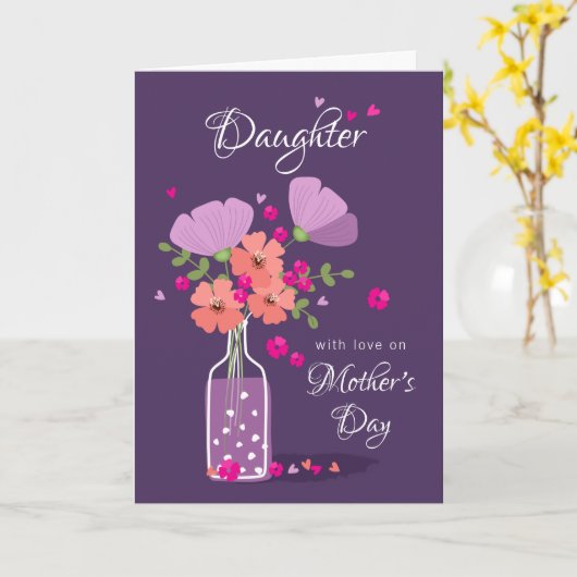 Gepersonaliseerde Moederdag Kaart voor dochter (Gele Bloem)