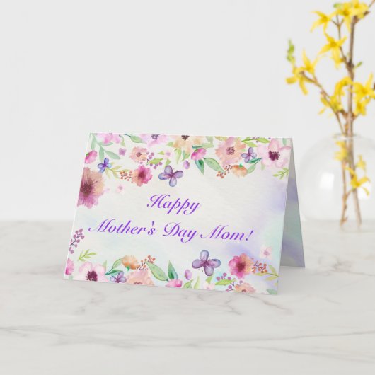 Gepersonaliseerde Moederdag-Kaarten met uw bericht Kaart (Gele Bloem)