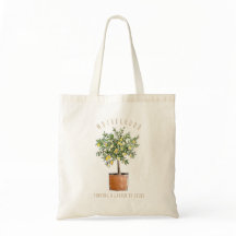 Gepersonaliseerde Moederdag Lemon Tree Canvas tas