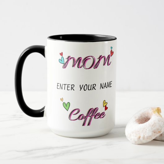 Gepersonaliseerde Moederdag Mok – Custom Gift voor (Met donut)