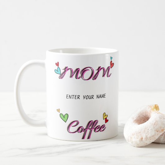 Gepersonaliseerde Moederdag Mok – Custom Gift voor (Met donut)