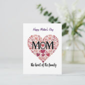 Gepersonaliseerde Moederdag Mok – Custom Gift voor Briefkaart (Staand voorkant)