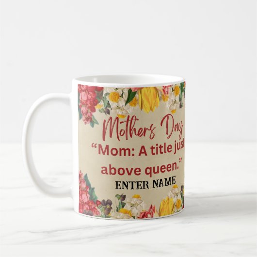 GEPERSONALISEERDE MOEDERDAG NAAM MOK (Links)