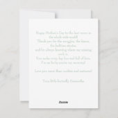 Gepersonaliseerde Moederdag - Pastel Bloem | Feestdagenkaart (Achterkant)