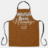 Gepersonaliseerde moederdag, 's werelds beste mama schort (Voorkant)