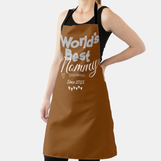 Gepersonaliseerde moederdag, 's werelds beste mama schort (Insitu)