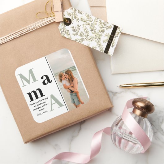 Gepersonaliseerde Moederdag Sticker – Foto & Beric (Geschenken)