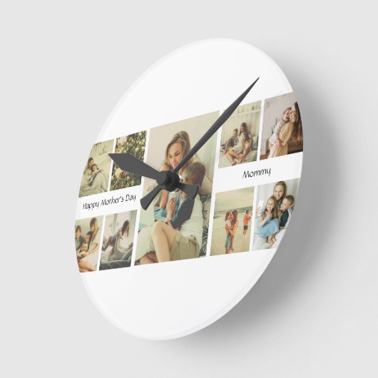 Gepersonaliseerde Moederdag wandklok (Hoek)