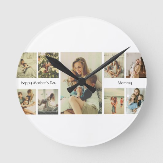 Gepersonaliseerde Moederdag wandklok (Voorkant)