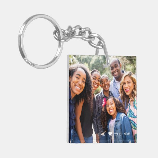 Gepersonaliseerde Moederdag "We houden van je moed Sleutelhanger (Voorkant Links)