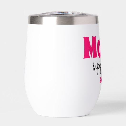 Gepersonaliseerde Moeder's Sippy Cup Wijn Tumbler (Voorkant)