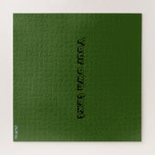 Gepersonaliseerde moeilijke groene kleur ontspanne legpuzzel (Horizontaal)