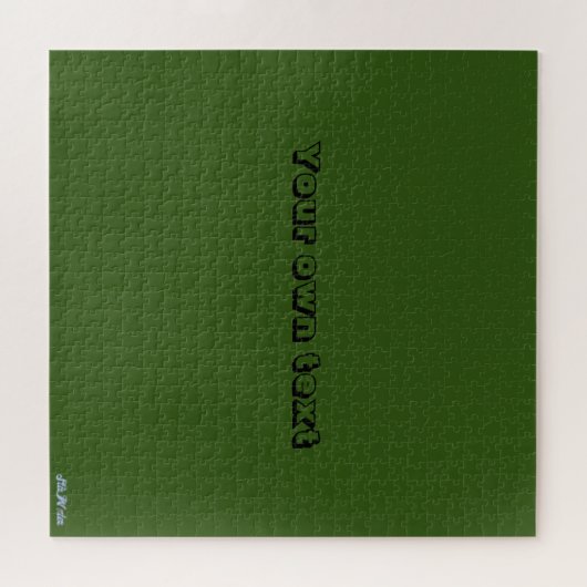 Gepersonaliseerde moeilijke groene kleur ontspanne legpuzzel (Horizontaal)