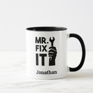 Gepersonaliseerde moersleutel Mr Fix It Mok