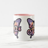 Gepersonaliseerde mok - Ava Butterfly Design Mok (Center)