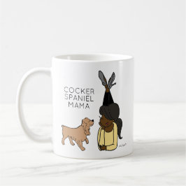 Gepersonaliseerde Mok Cocker Spaniel Mama Coffee