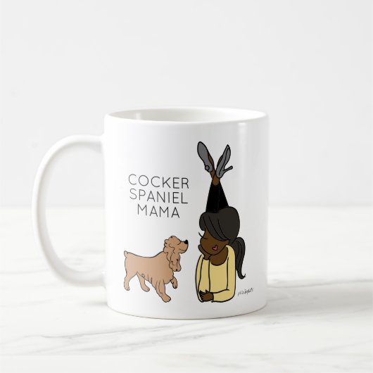 Gepersonaliseerde Mok Cocker Spaniel Mama Coffee (Links)