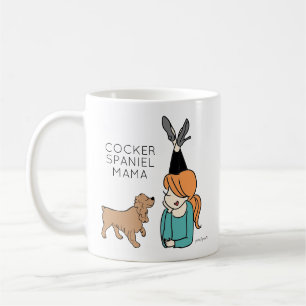 Gepersonaliseerde Mok Cocker Spaniel Mama Coffee