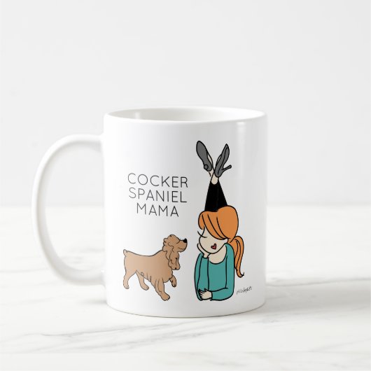 Gepersonaliseerde Mok Cocker Spaniel Mama Coffee (Links)