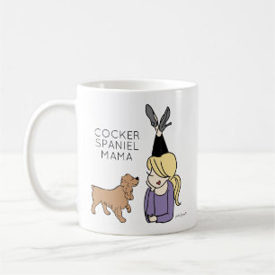 Gepersonaliseerde Mok Cocker Spaniel Mama Coffee