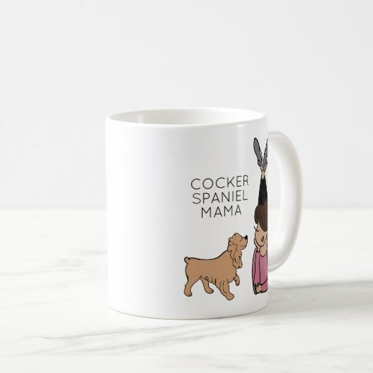 Gepersonaliseerde Mok Cocker Spaniel Mama Coffee (Voorkant rechts)