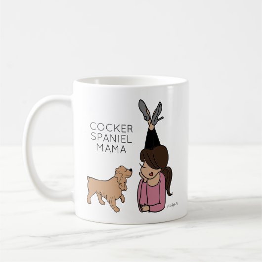 Gepersonaliseerde Mok Cocker Spaniel Mama Coffee (Links)
