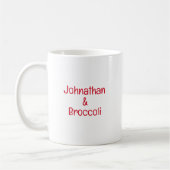 Gepersonaliseerde mok Jonathan & Broccoli (Links)