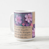 Gepersonaliseerde mok - Kleurrijke glitter bloemen (Voorkant links)