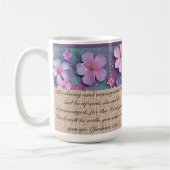 Gepersonaliseerde mok - Kleurrijke glitter bloemen (Links)