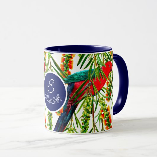 Gepersonaliseerde Mok Koning Parrot Pattern (Voorkant rechts)