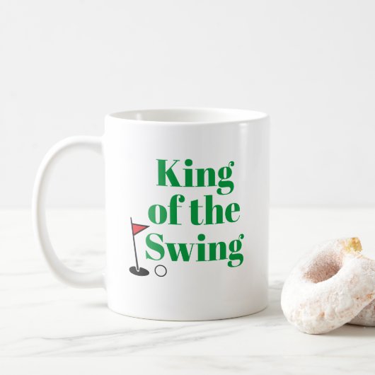 Gepersonaliseerde Mok "Koning van de Swing" (Met donut)