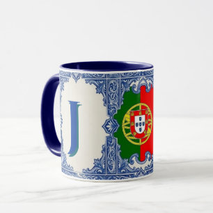Gepersonaliseerde mok met Portugese Tegels