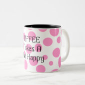 Gepersonaliseerde Mok met roze pols met twee tonne (Voorkant rechts)