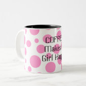 Gepersonaliseerde Mok met roze pols met twee tonne (Voorkant links)