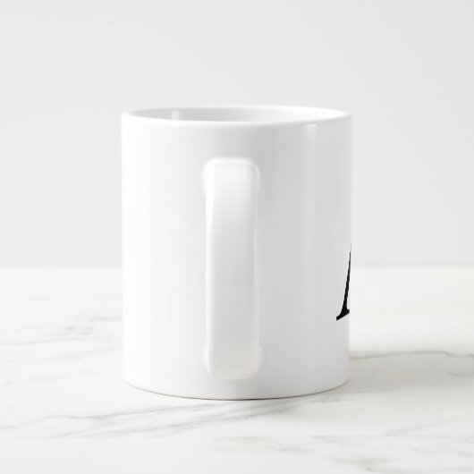 Gepersonaliseerde Mok monogram en naam Giant Coffe (Achterkant)