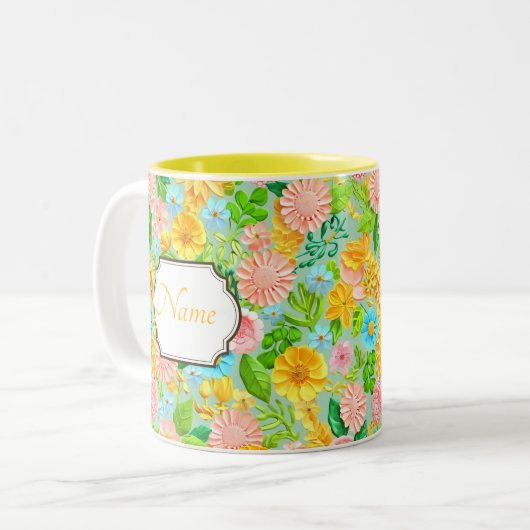 Gepersonaliseerde mok, op maat gemaakte mok, Mok m (Voorkant links)