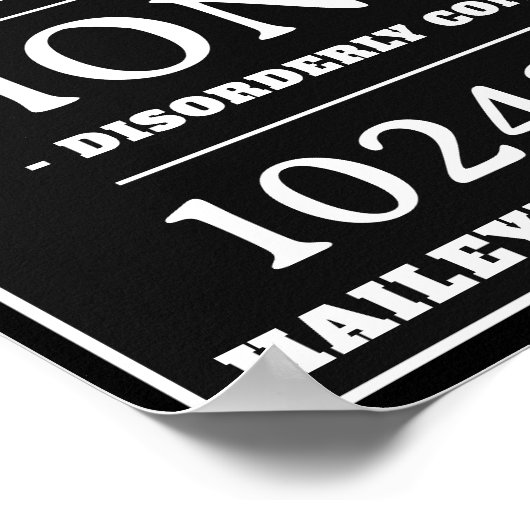 Gepersonaliseerde Mok Shot Tekens, Verjaardagsfees Poster (Hoek)