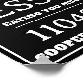 Gepersonaliseerde Mok Shot Tekens, Verjaardagsfees Poster (Hoek)