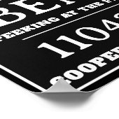 Gepersonaliseerde Mok Shot Tekens, Verjaardagsfees Poster (Hoek)