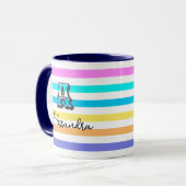 Gepersonaliseerde Mok van de Girly Rainbow Coffee (Voorkant links)