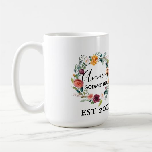 Gepersonaliseerde mok van de peetmoeder (Links)