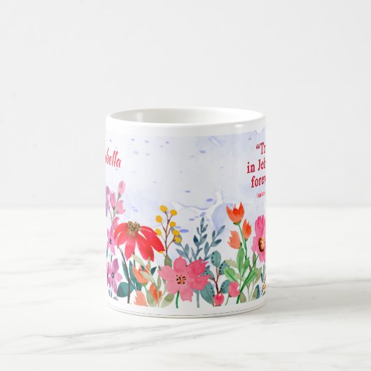 Gepersonaliseerde mok van de Schrift: "Vertrouw op (Center)